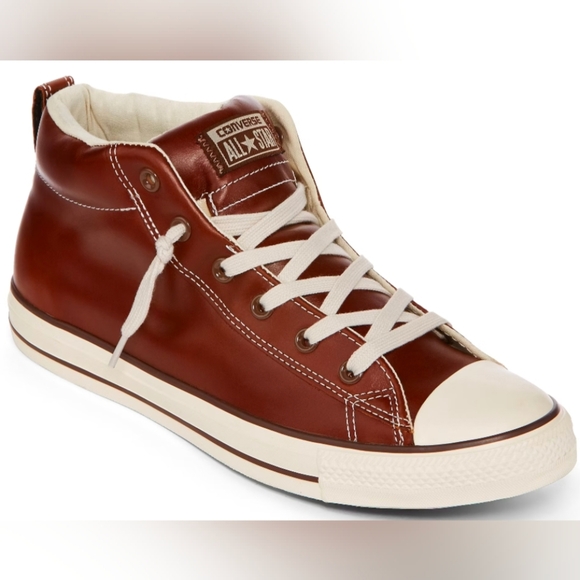 Converse Other - Chuck Taylor All Star Street Mid 'Pinecone’ Leather Sneakers Size 8 MSRP $160